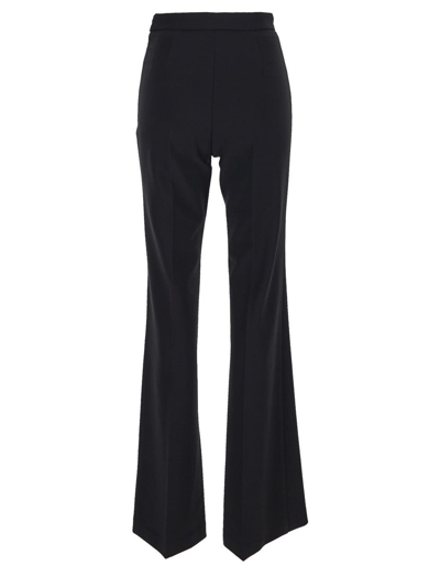 Shop Elisabetta Franchi Flared Trousers In Black