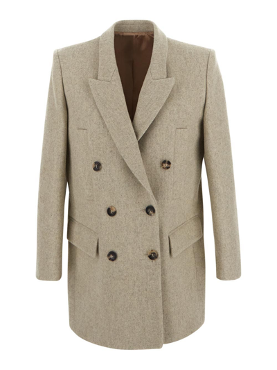 Shop Isabel Marant Floyd Coat In Beige