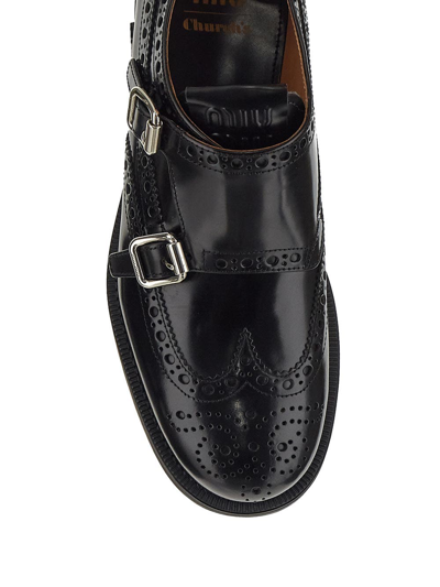 Shop Miu Miu Monk Brogue Oxford Shoes In Black