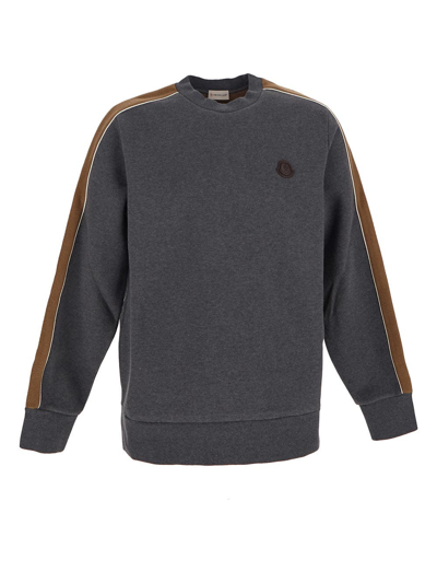 Shop Moncler Crewneck Sweatshirt In Grey