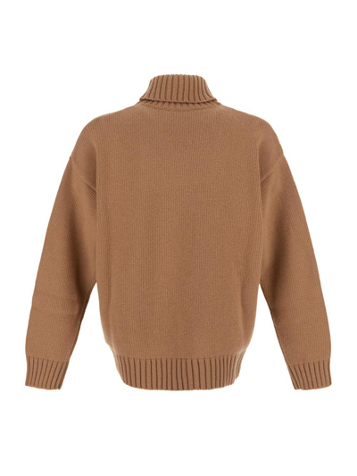 Shop Dolce & Gabbana Turtleneck Knit Sweater In Brown