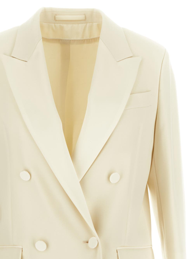 Shop Max Mara Monica Tuxedo Jacket In Ivory