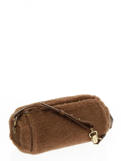 Shop Max Mara Teddy Roll Bag In Brown
