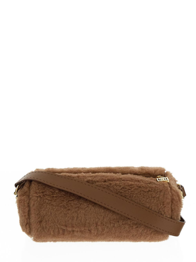 Shop Max Mara Teddy Roll Bag In Brown