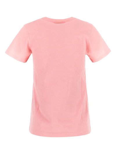 Shop Maison Kitsuné Fox Logo Patch T-shirt In Pink
