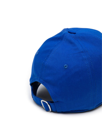 Shop Off-white Black Cotton Baseball Cap In Blu
