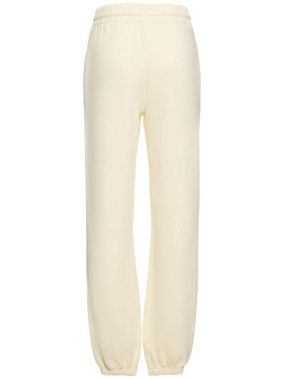 Off-white White Cotton Jogging Trousers In Bianco