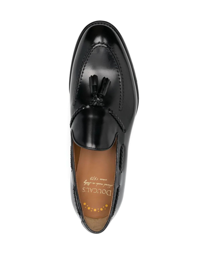 Shop Doucal's Black Calf Leather Loafers In Nero