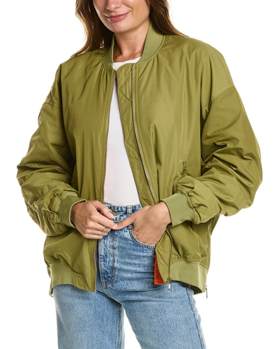 Shop Lyra & Co Bomber Jacket In Green