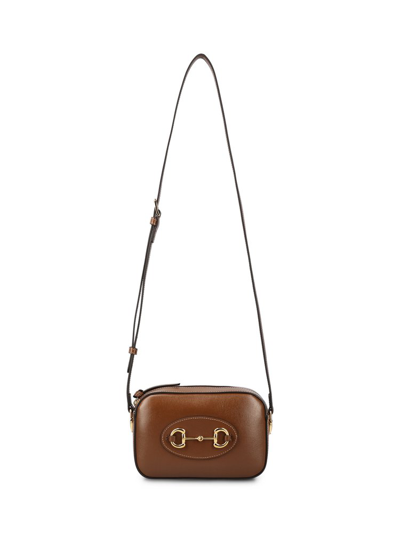 Shop Gucci Horsebit 1955 Small Shoulder Bag In Brown