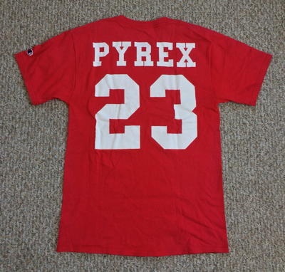 Pre-owned Champion X Pyrex Vision S/s 2013 Pyrex Vision Logo Tee In Red