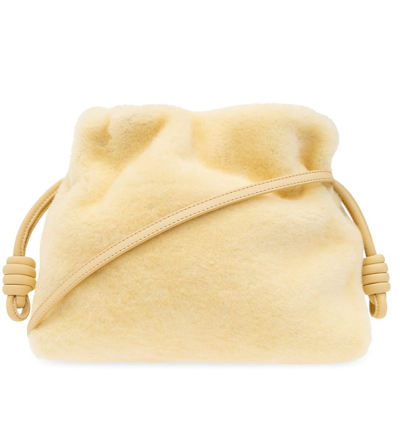 Shop Loewe Flamenco Drawstring Shoulder Bag In Yellow