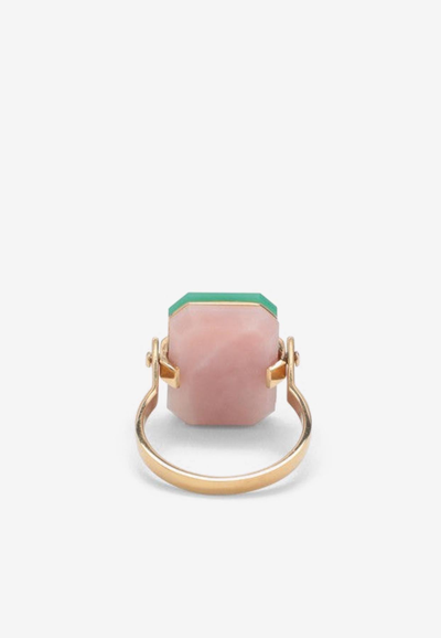 Shop Aliita Deco Sandwich Ring In Multicolor