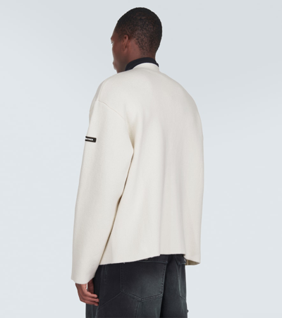 Balenciaga Wool-blend Cardigan In White