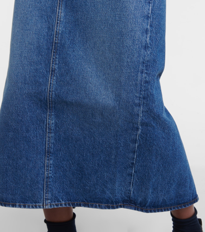 Shop Citizens Of Humanity Peri Denim Maxi Skirt In Blue