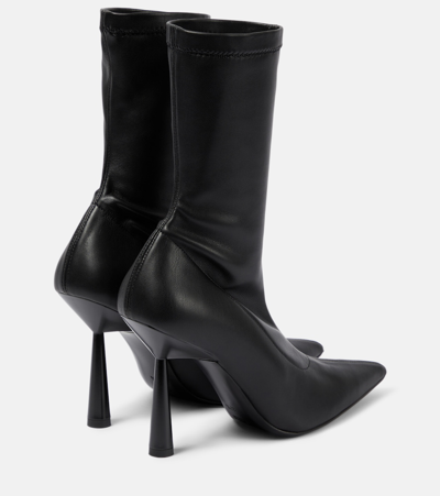 Shop Gia Borghini Gia 39 Leather Ankle Boots In Black