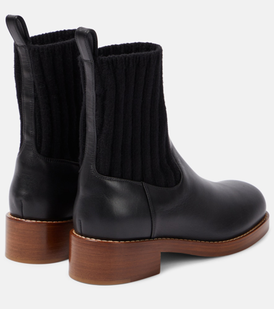 Shop Gabriela Hearst Hobbes Leather Chelsea Boots In Black