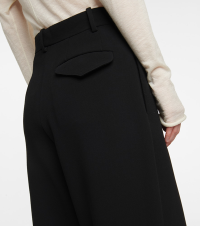 The Row Rufus Wool Wide-leg Pants In Black