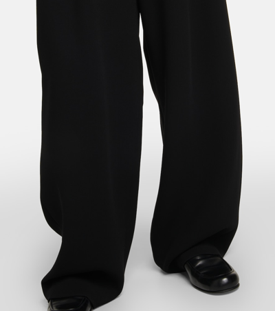 The Row Rufus Wool Wide-leg Pants In Black