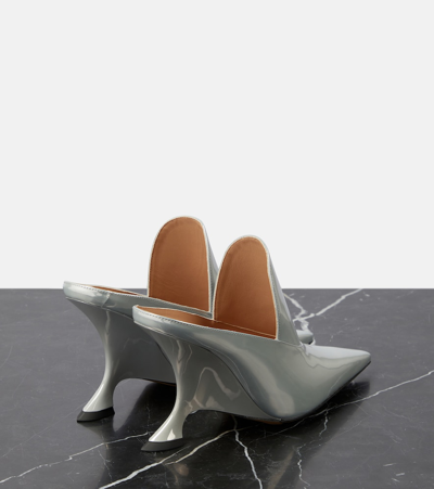 Bottega Veneta Rocket Mules In Silver Leather In Metallic