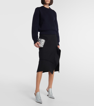 Bottega Veneta Rocket Mules In Silver Leather In Metallic