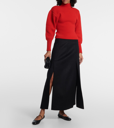 Gianvito Rossi Carla Leather Ballet Flats In Black