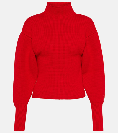 Shop Ferragamo Wool And Cashmere Sweater In Red
