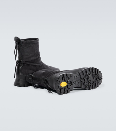 Shop Auralee X Foot The Coacher Suede Boots In Black