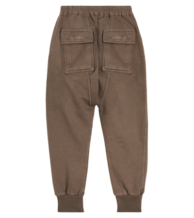 Rick Owens Boys Dust Kids Prisoner Drawstring-waist Tapered-leg Stretch-cotton Jogging Bottoms 4-12  In Beige