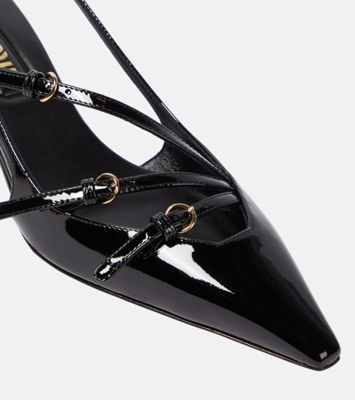 Miu Miu Buckle-embellished Slingback Pumps In Black