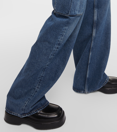 Agolde Minka Denim Cargo Pants In Blue