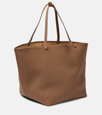Shop The Row Xl Park Leather Tote Bag In Brown