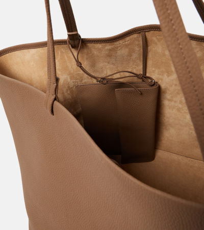 The Row Xl Park Leather Tote Bag In Brown
