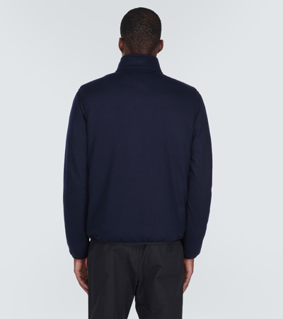 Shop Moncler Tumba Cashmere-blend Down Vest In Blue