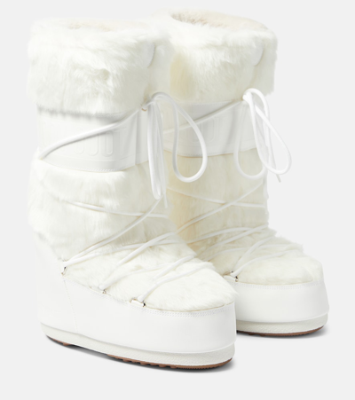 Moon Boot Women's Icon Water Resistant Faux Fur Moon Boot