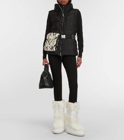Moon Boot Icon Faux Fur And Faux Leather Snow Boots In White