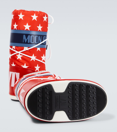 Moon Boot Men's Unisex Icon Retrobiker Boots In Red
