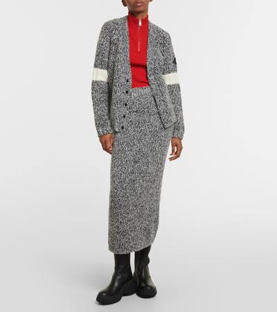 Shop Moncler Wool-blend Cardigan In Multicoloured