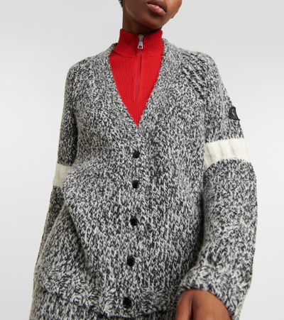Shop Moncler Wool-blend Cardigan In Multicoloured