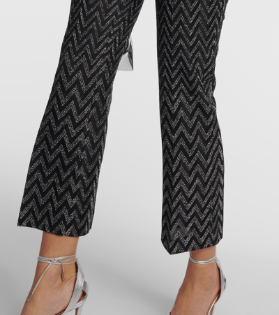 Missoni Zig Zag High-rise Cropped Pants In Black