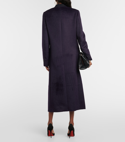 Victoria Beckham Alpaca Wool-blend Overcoat In Purple