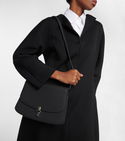 The Row Sofia 10 Leather Crossbody Bag In Black