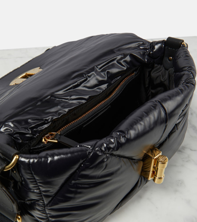 Shop Moncler Puf Crossbody Bag In Black