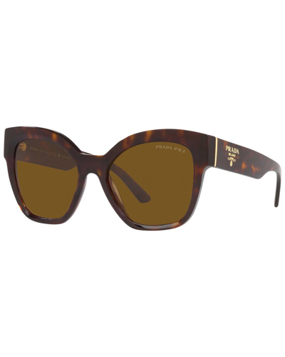 Shop Prada Women's Pr17zs 54mm Polarized Sunglasses In Brown