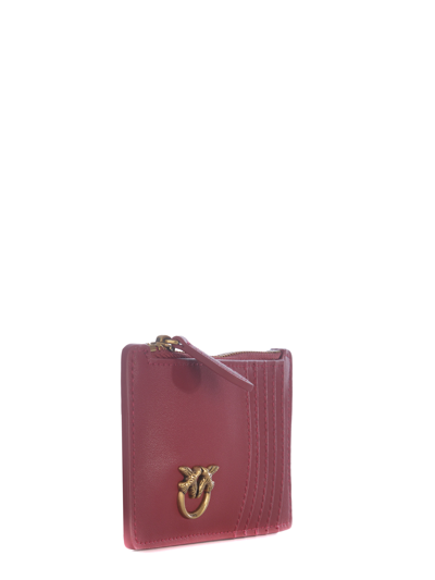 Shop Pinko Card Holder  "airone" In Rosso