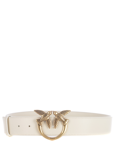 Pinko Love Berry Belt In Crema