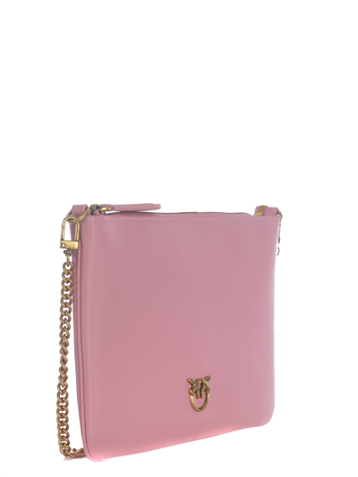 Shop Pinko Clutch Bag  "flat Love" In Rosa