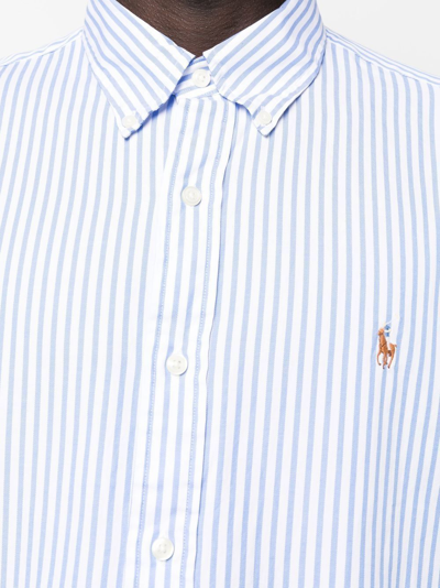 Shop Polo Ralph Lauren Stretch Oxford Long Sleeve Sport Shirt In Blue