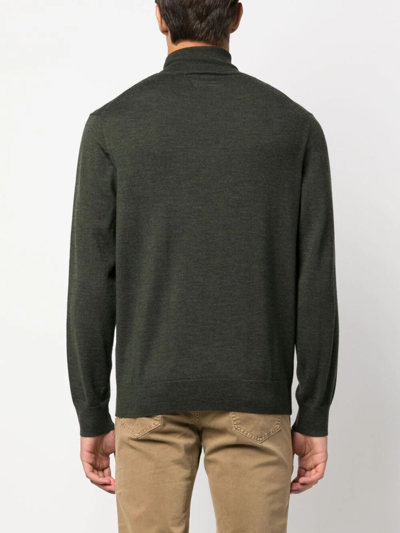 Shop Polo Ralph Lauren Long Sleeve Turtle Neck Pullover In Green
