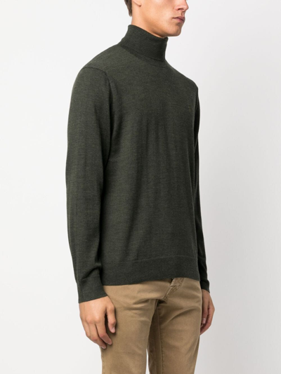 Shop Polo Ralph Lauren Long Sleeve Turtle Neck Pullover In Green